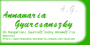 annamaria gyurcsanszky business card